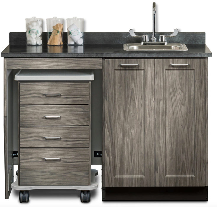 48"W Base Cabinet w/ Mobile Cart-Mate on Left [Fashion Finish]