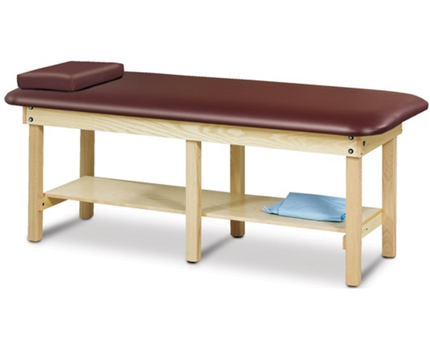 Bariatric Treatment Table w/ Shelf & Flat Top (Wood)