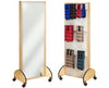 Mobile Adult Mirror with Cuff Weight Rack