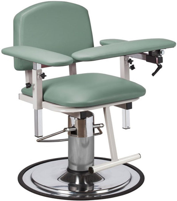 H-Series Hydraulic Rotating Padded Blood Drawing Chair with Padded Arms