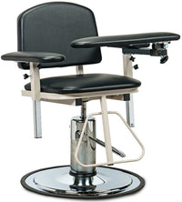 H Hydraulic Rotating Hi-Lo Padded Blood Drawing Chair w/ Padded Arms