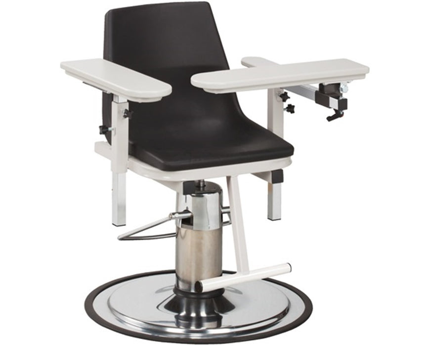 H Hydraulic E-Z-Clean Rotating Blood Drawing Chair with ClintonClean Arms