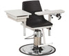 E-Z-Clean Hydraulic Rotating Blood Drawing Chair with Flip Arm and Drawer