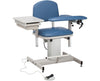 Power Blood Drawing Chair with Padded Flip Arm and Drawer