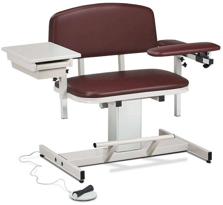 Power Extra-Wide Blood Drawing Chair with Padded Flip Arm and Drawer