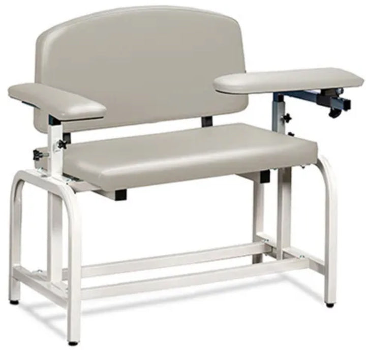 Extra Wide Blood Drawing Chair with Flip Arms - One Straight Arm & 1 Flip Arm