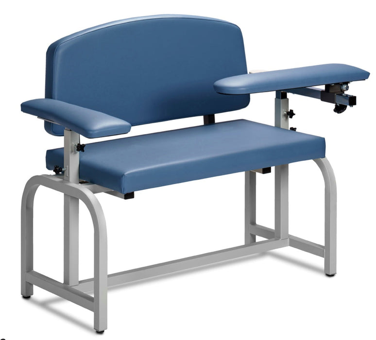 Extra Wide Blood Drawing Chair with Flip Arms - One Straight Arm & 1 Flip Arm