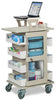 ProVisions Phlebotomy Cart w/ 3 Drawer Bins & Laptop Shelf. Point Of Care