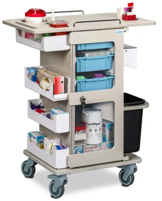 ProVisions Phlebotomy Select Cart w/ 3 Drawer Bins. Point Of Care