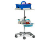 Store & Go Phlebotomy Cart. Solid Top, 3 Bins