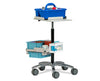 Store & Go Phlebotomy Cart. Solid Top, Lockable Bin