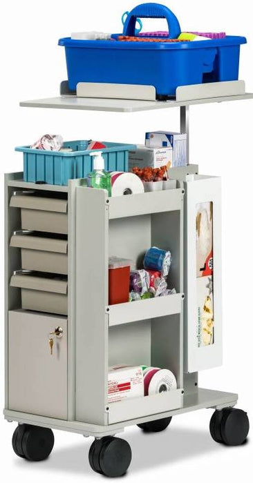 Slimline Store and Go Cart w/ Shelves & Drawers