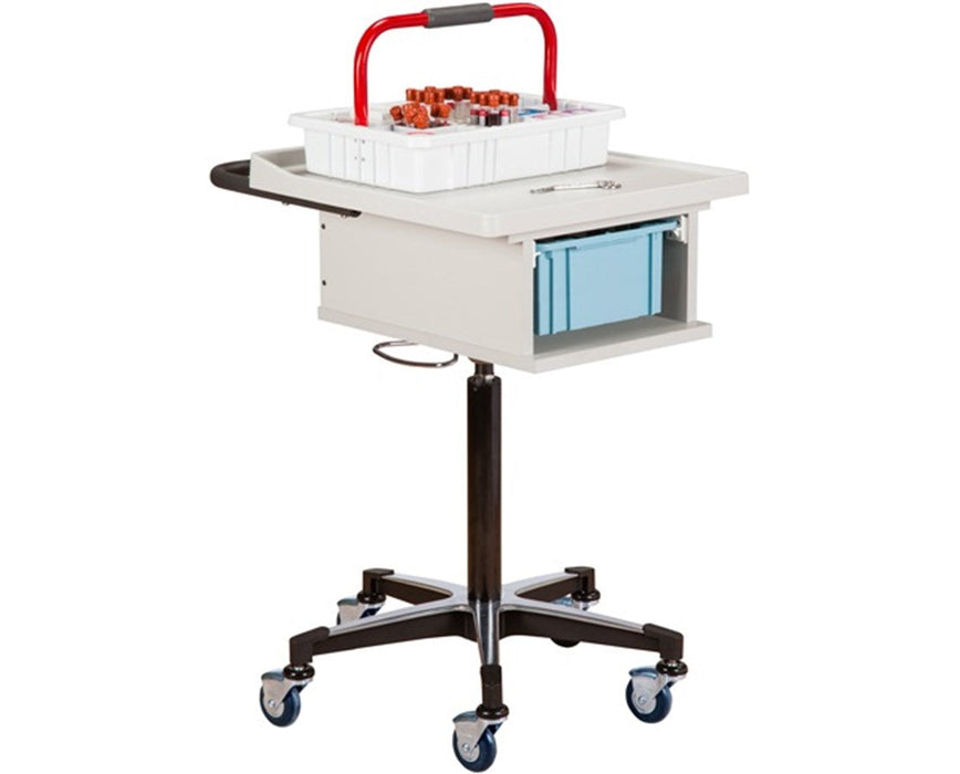 One Bin Phlebotomy Cart w/ Locking Casters