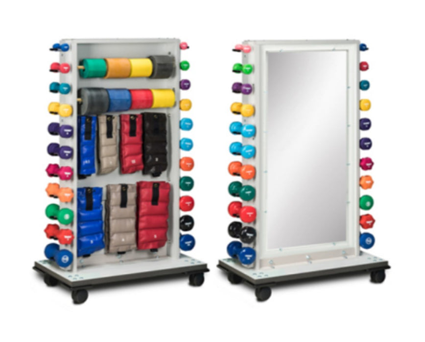 Double Weight Rack with Mirror