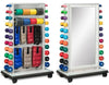 Double Weight Rack & Mirror w/ 10 Dumbbells (1 to 10 lbs. 1/ea) for Physical Therapy