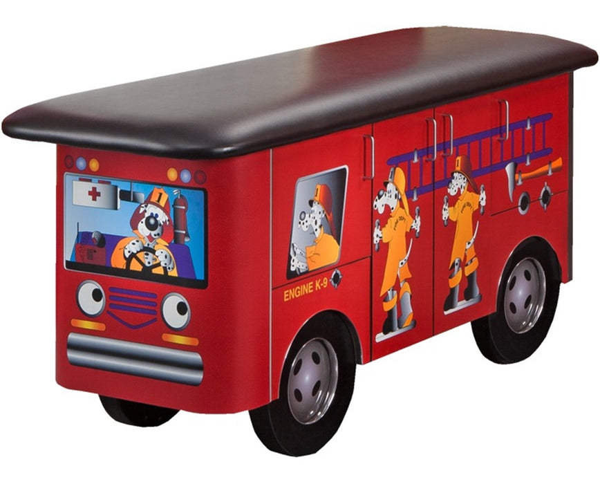 Pediatric Cabinet Treatment Table w/ Flat Top. Engine K-9, Dalmatian Firefighters