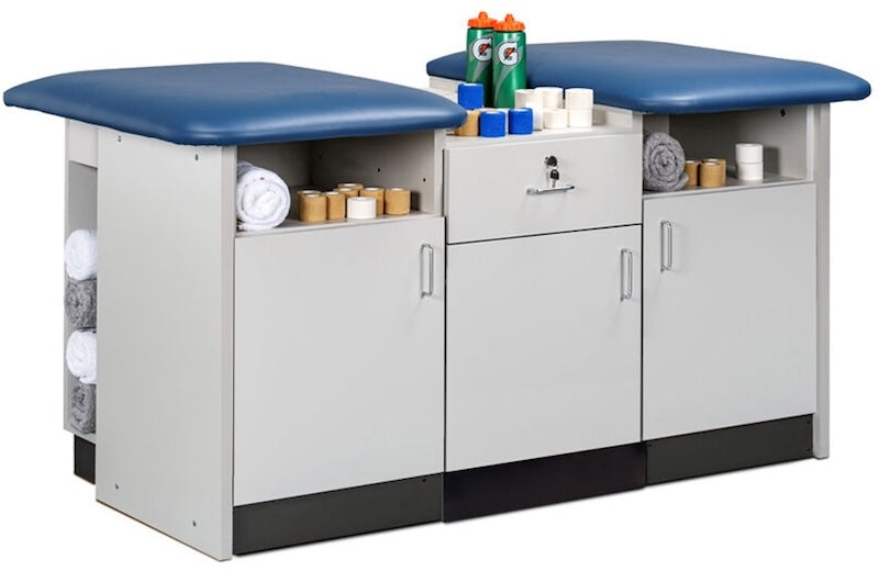 Sports Cabinet 2-Seat Taping Treatment Station. 36"D