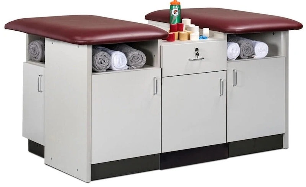 Sports Cabinet 2-Seat Taping Treatment Station. 42"D
