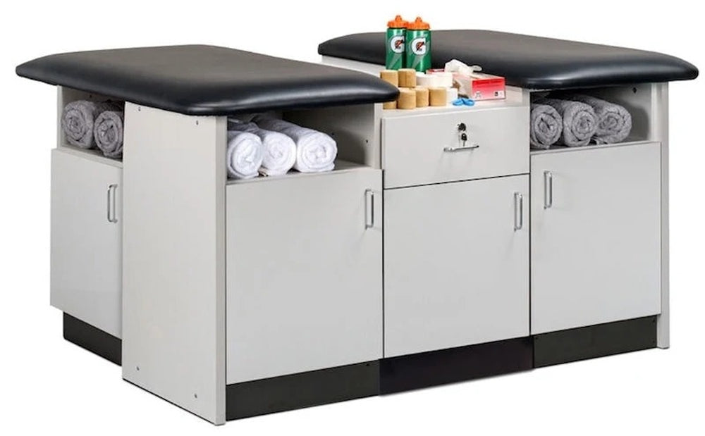 Sports Cabinet 2-Seat Taping Treatment Station. 48"D