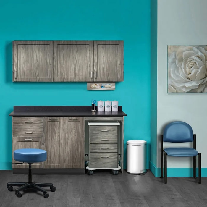 Furniture Package: Includes Wall & Base Cabinet w/ Mobile Cart-Mate on Right. 66"W. Double Doors in Center. Fashion Finish Ready Room My Way