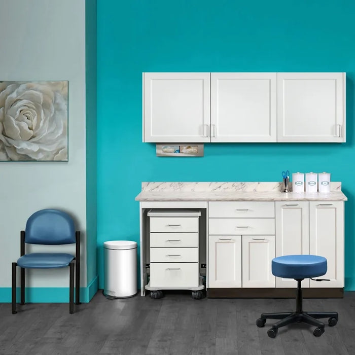 Furniture Package: Includes Wall & Base Cabinet w/ Mobile Cart-Mate on Left. 72"W. Double Doors on Right. Fashion Finish Ready Room My Way