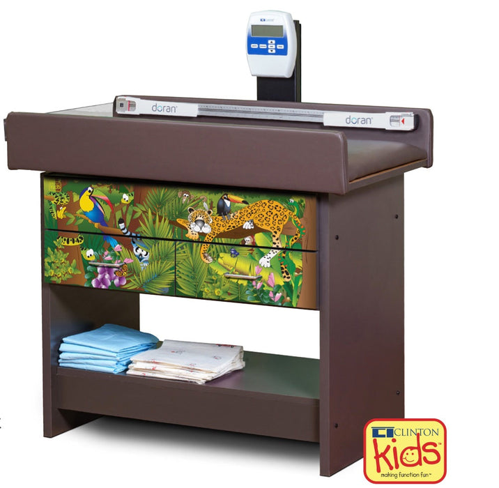 Pediatric Scale Treatment Table w/ Drawers. Imagination Series, Rainforest Follies