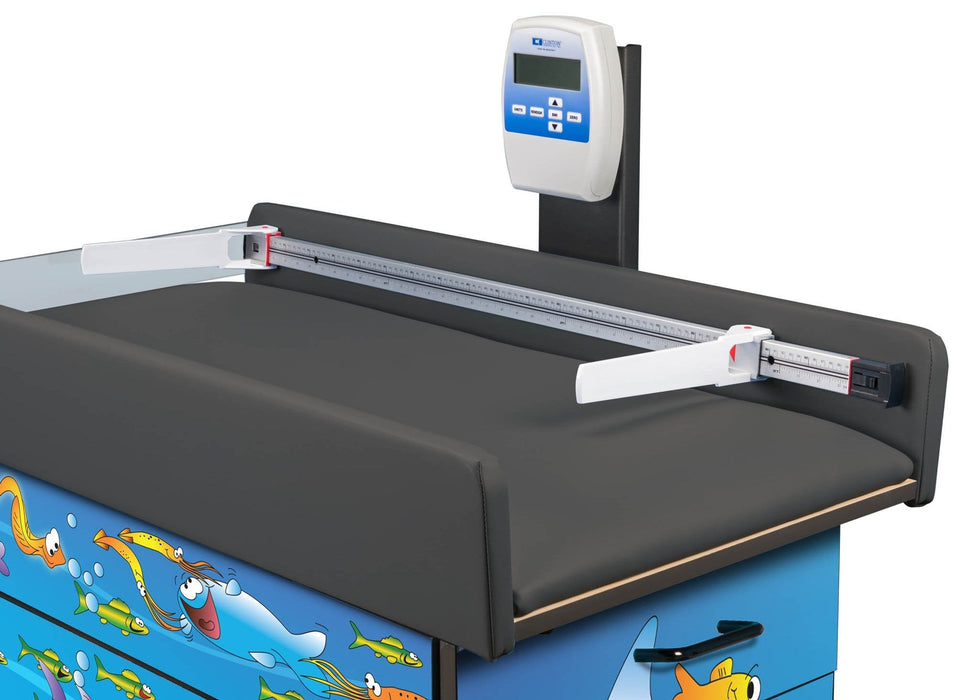Pediatric Complete Exam Room. Ocean Commotion Scale Table & Cabinet