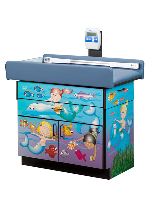 Pediatric Cabinet Exam Scale Table, Imagination. Merry Mermaids