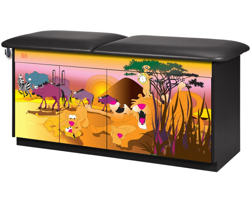 Pediatric Cabinet Treatment Table, Imagination. Flat Top, Serengeti Sunrise