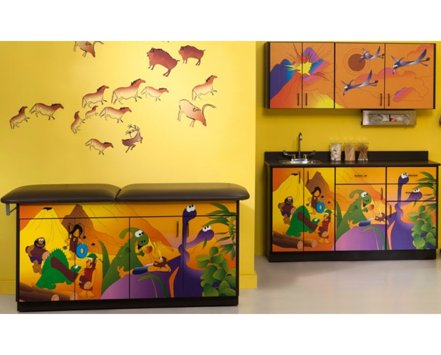 Pediatric Complete Exam Room - Dino Days Table & Cabinet