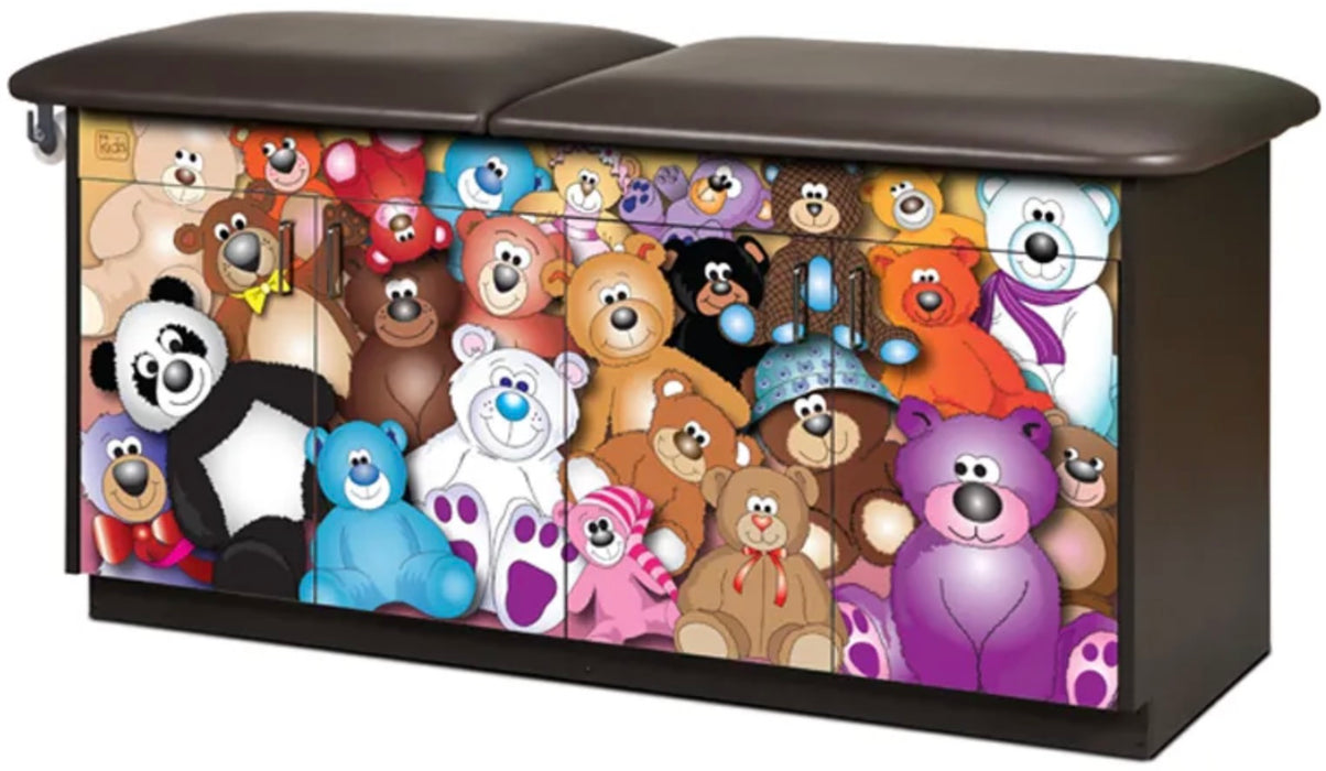 Pediatric Cabinet Treatment Table w/ Adjustable Backrest. Totally Teddy