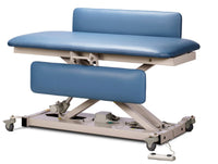 Power Hi-Lo Exam Table. Open Base w/ Flat Top, Side Rails & Casters (Changing Table)