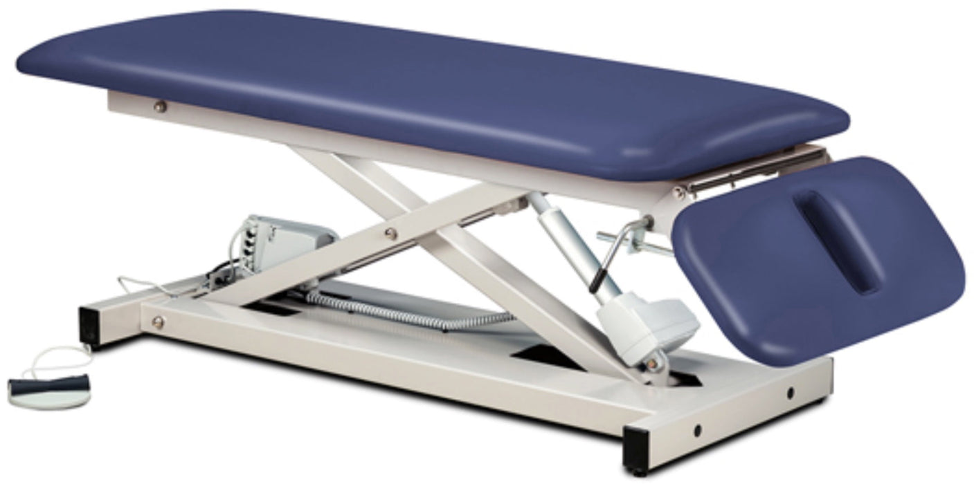 Power Hi-Lo Exam Table. Open Base, Flat Top w/ Drop Section