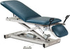 Power Hi-Lo Exam Table. Open Base w/ Adjustable Back, Footrest & Stirrups