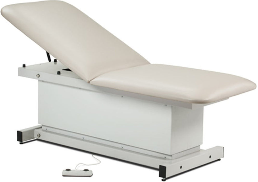 Power Hi-Lo Exam Table. Shrouded Base w/ Adjustable Back - 450 lbs Capacity