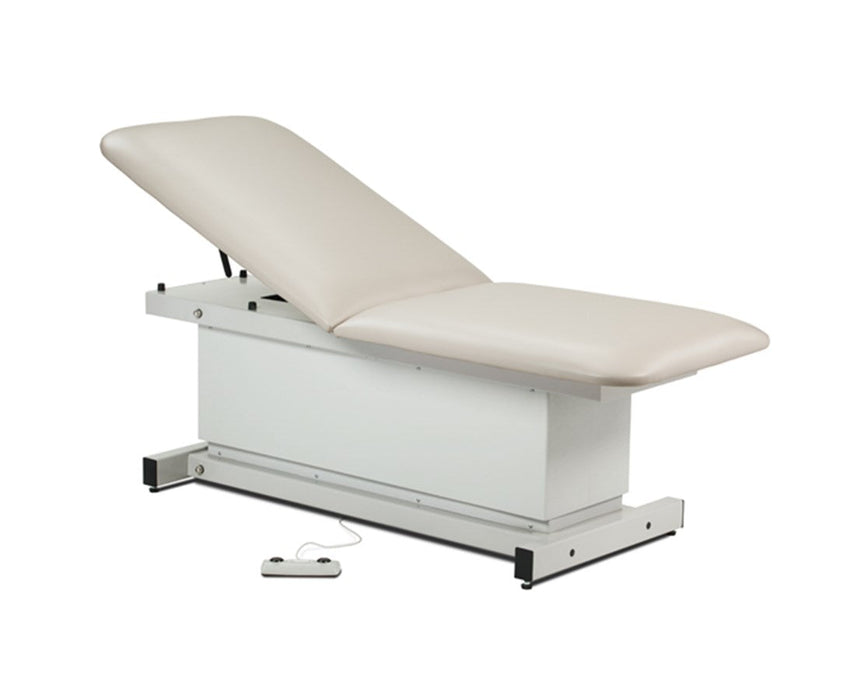 Power Hi-Lo Exam Table. Shrouded Base w/ Adjustable Back. 600lbs Capacity, Bariatric. 72"L x 30"W