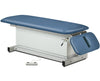 Power Hi-Lo Space Saver Exam Table. Shrouded Base w/ Adjustable Back & Drop Section