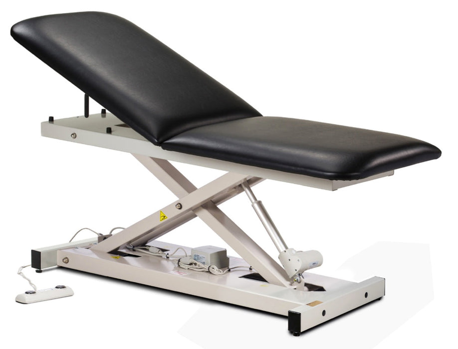 Power Hi-Lo Exam Table. Open Base w/ Adjustable Back. 400 lbs Capacity. 27"W