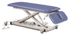 Power Hi-Lo Exam Table. Open Base, Flat Top w/ Drop Section & Casters