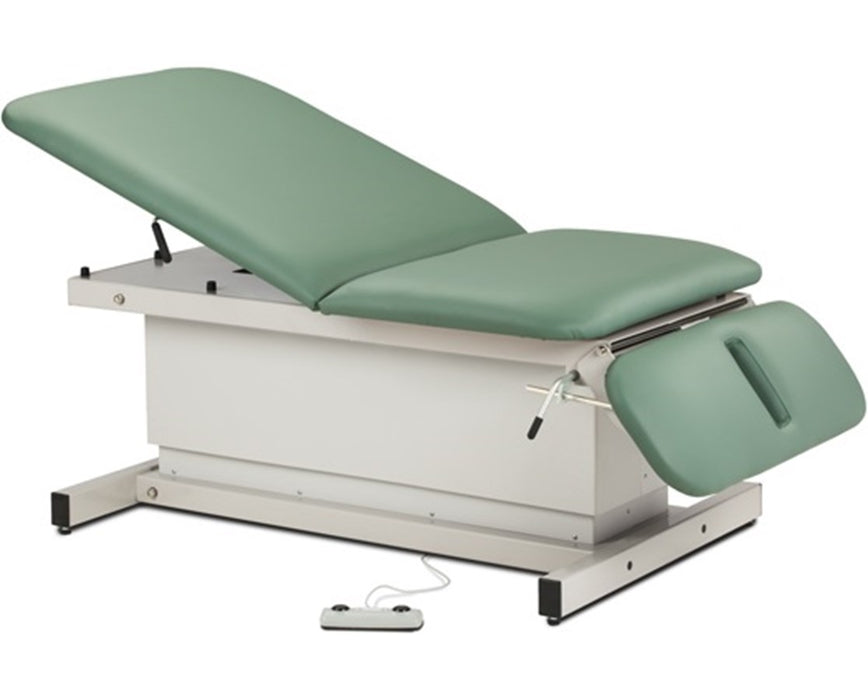 Bariatric Power Hi-Lo Exam Table. Shrouded Base w/ Adjustable Back & Drop Section. 40"W