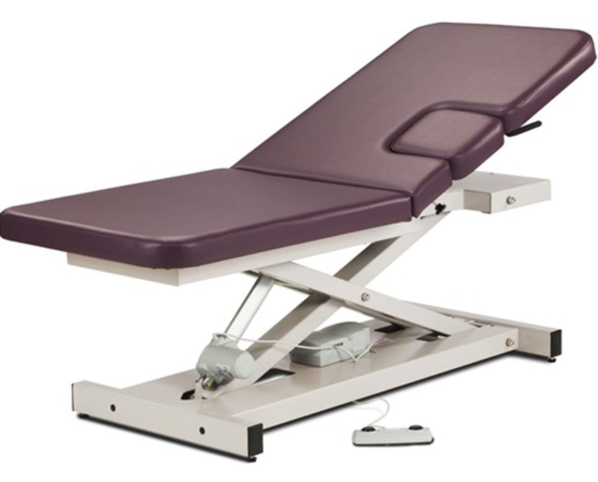 Open Base Imaging Power Table with Window Drop and Adjustable Backrest