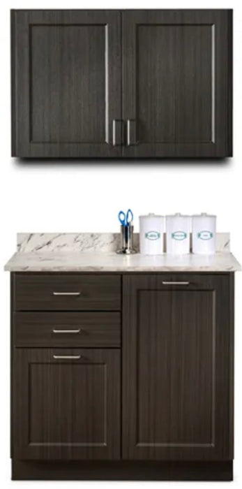 Wall & Base Cabinet Package. 36"W. Fashion Finish