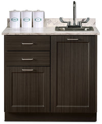 36"W Base Cabinet w/ 2-Doors, 2-Drawers & Optional Sink (Fashion Finish)