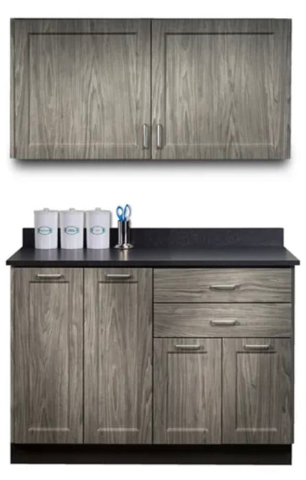Wall & Base Cabinet Package. 48"W. Fashion Finish