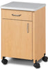 Mobile Bedside Cabinet. Molded Top