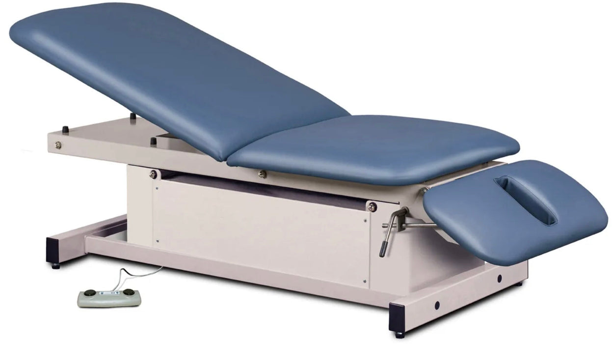 Power Glide Hi-Lo Exam Table w/ Adjustable Backrest & Drop Section. Shrouded Base