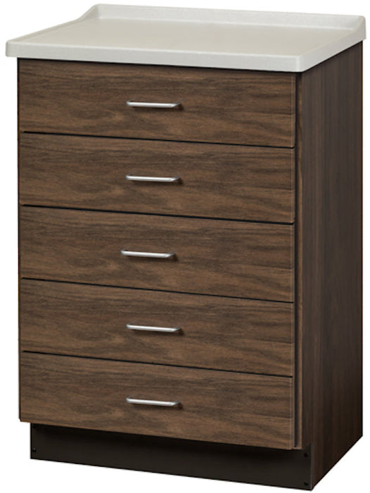 24.9"W Treatment Cabinet w/ 5-Drawers (Fashion Finish w/ Molded Top)