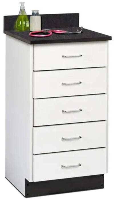 18"W Treatment Cabinet w/ 5 Drawers (Space Saver w/ Fashion Finish)