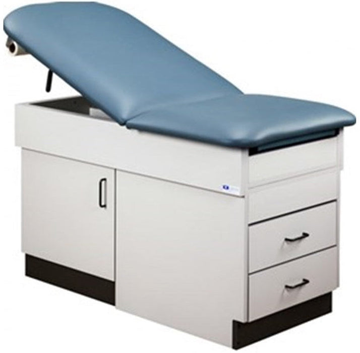 Space Saver Cabinet Treatment Table w/ Adjustable Back & Pull-out Leg Rest