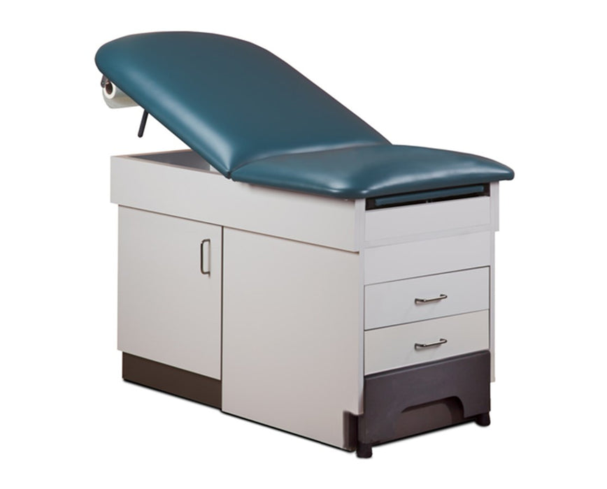 Space Saver Cabinet Treatment Table w/ Adjustable Back (Color & Step Stool Options. 8834 / 8844)